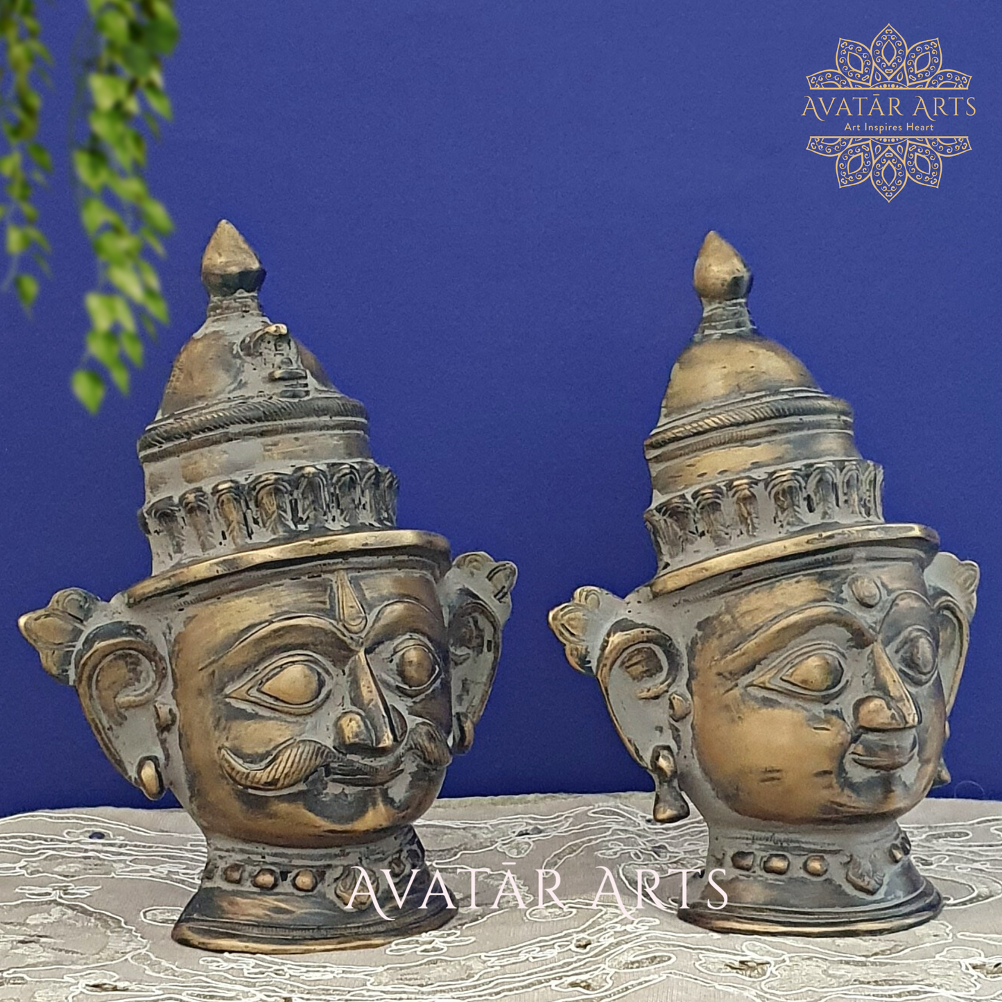 Shiva Parvati Mask For Home Decor