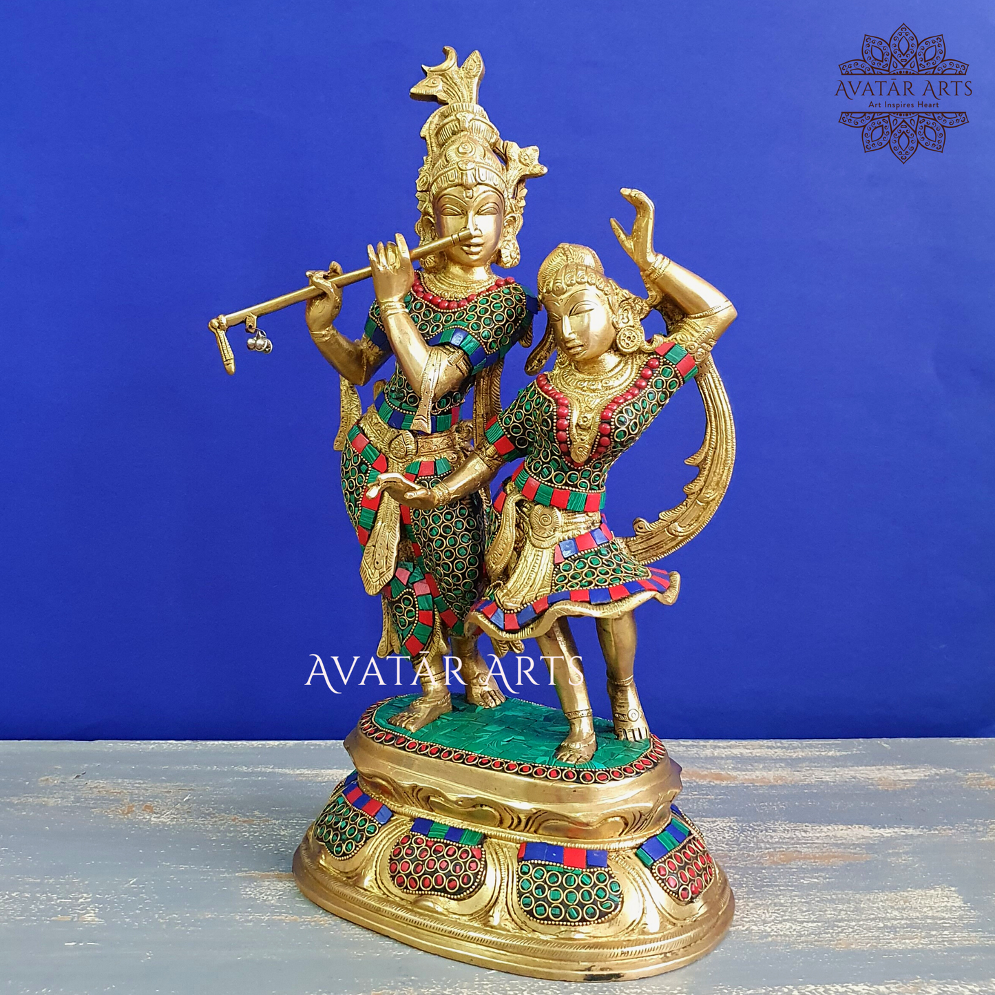 Dancing Radha-Krishna Statue