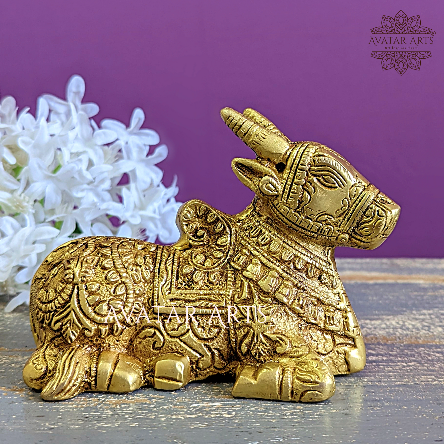 Nandi Statue in Brass