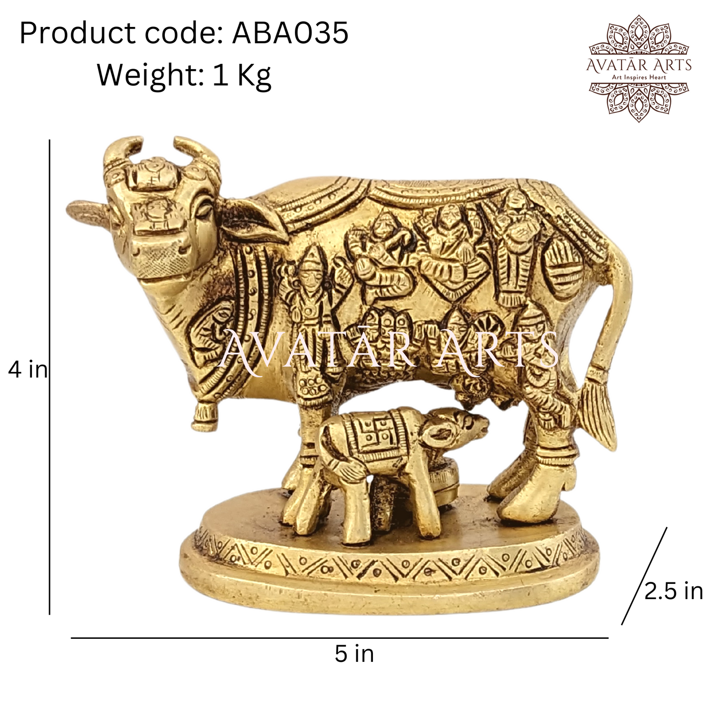 Brass Cow and Calf