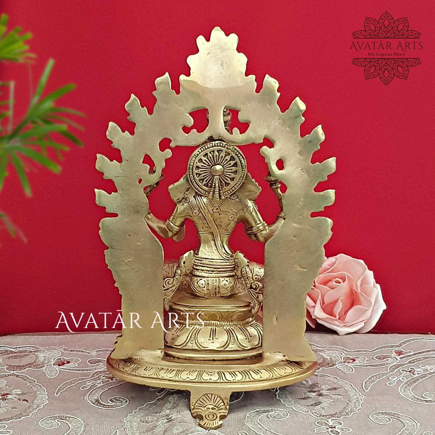 Goddess Lakshmi In Brass With Arch