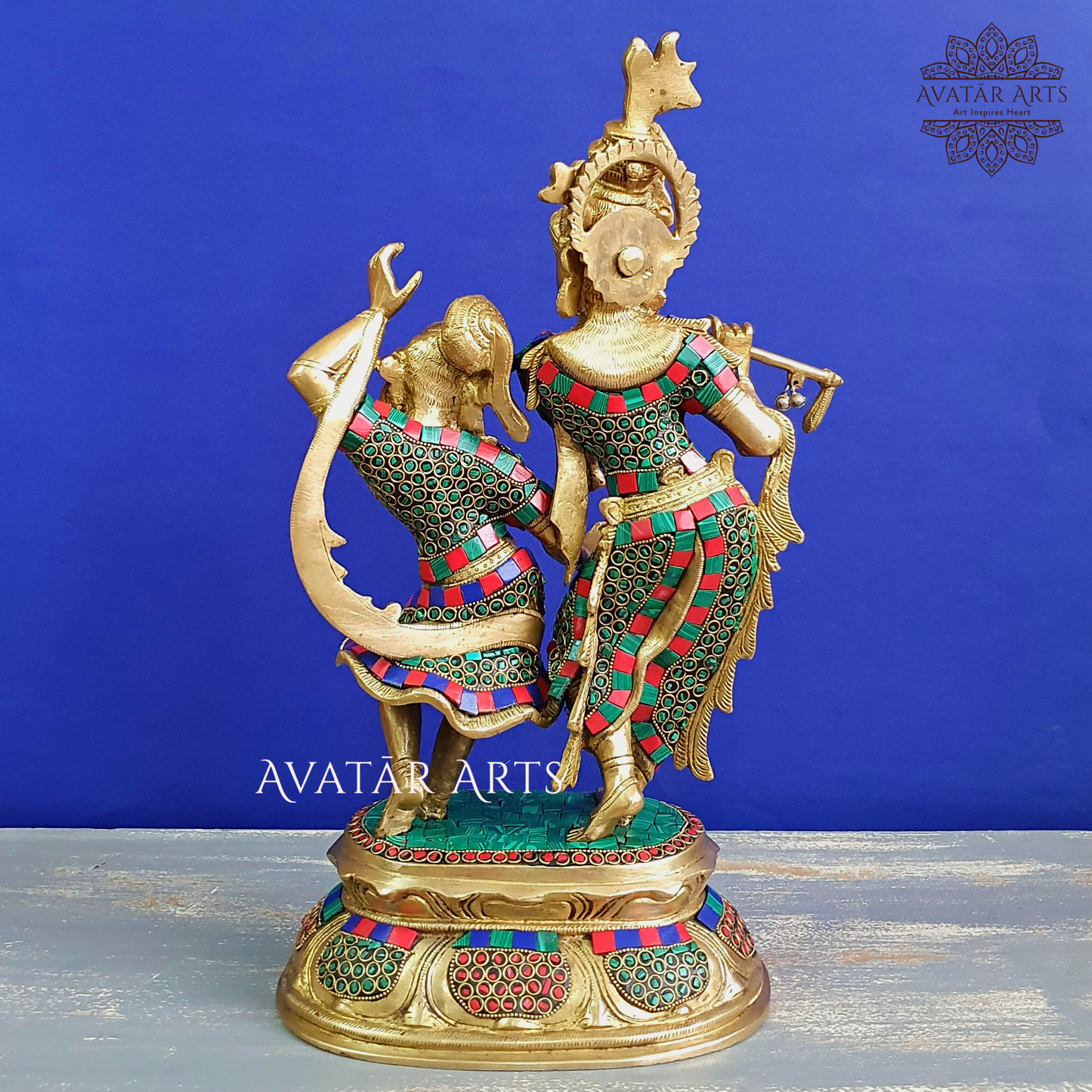 Dancing Radha-Krishna Statue