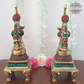 Brass Peacock Diya Pair