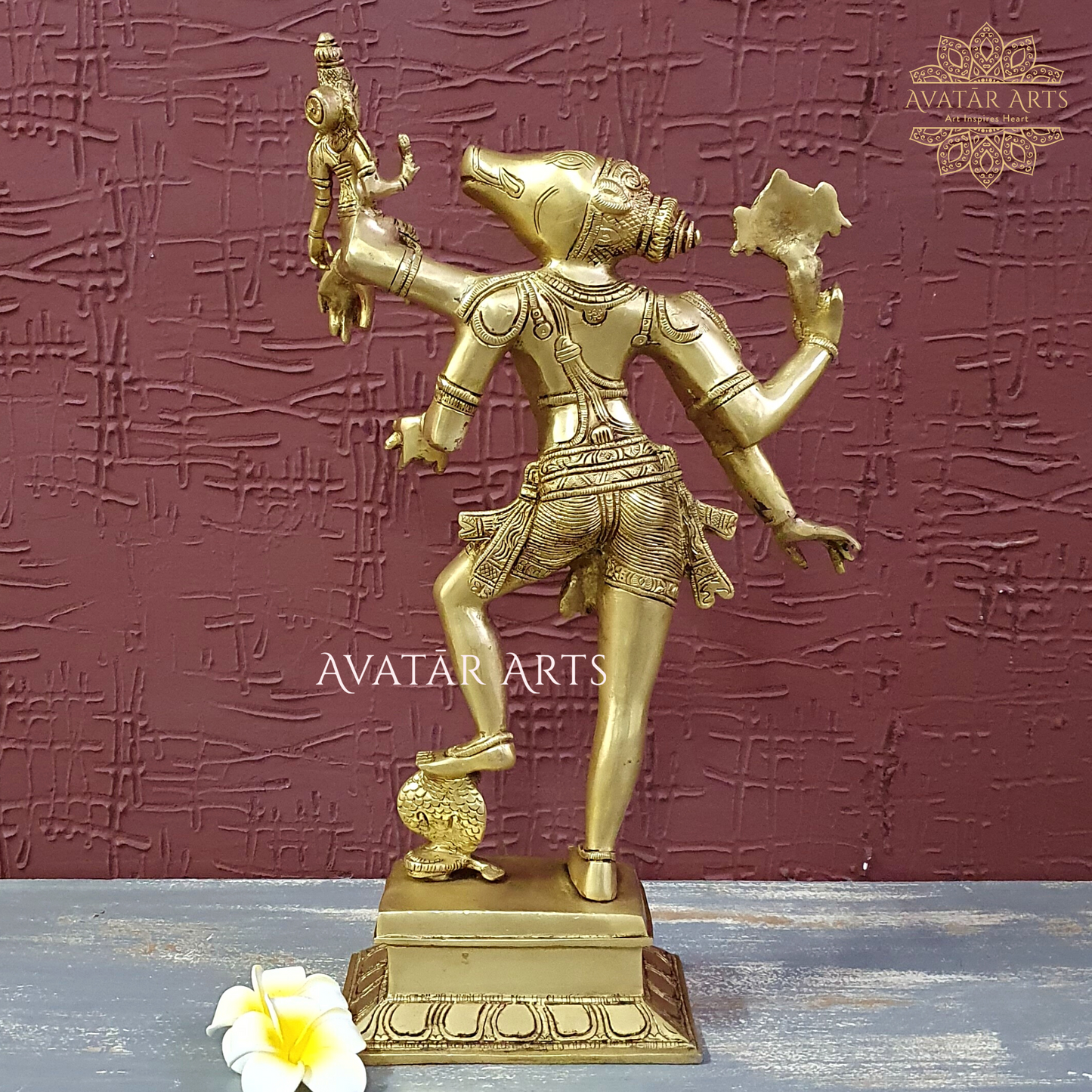 Lord Varaha with Bhudevi Idol In Brass For Home Temple