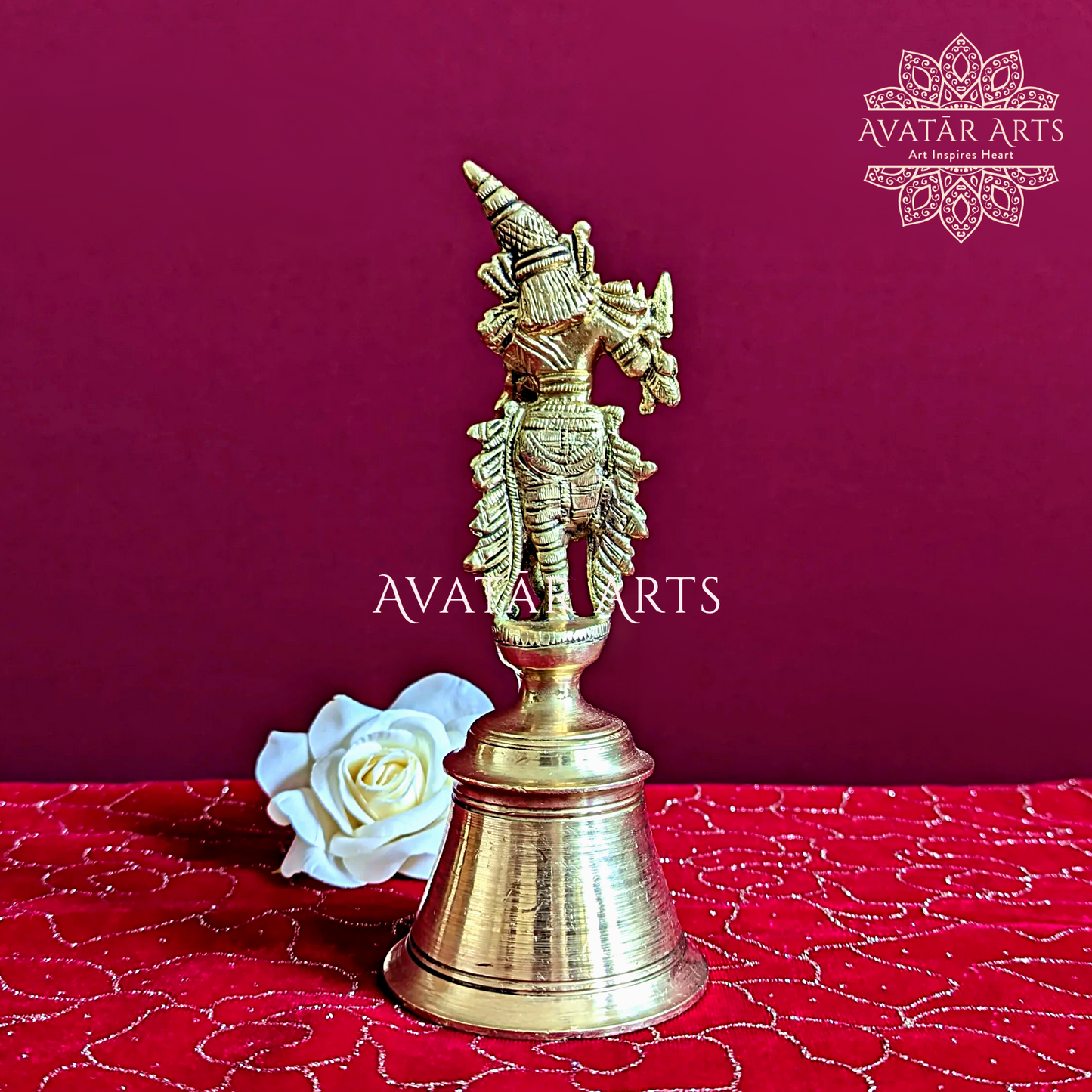 Hand Bell with Krishna