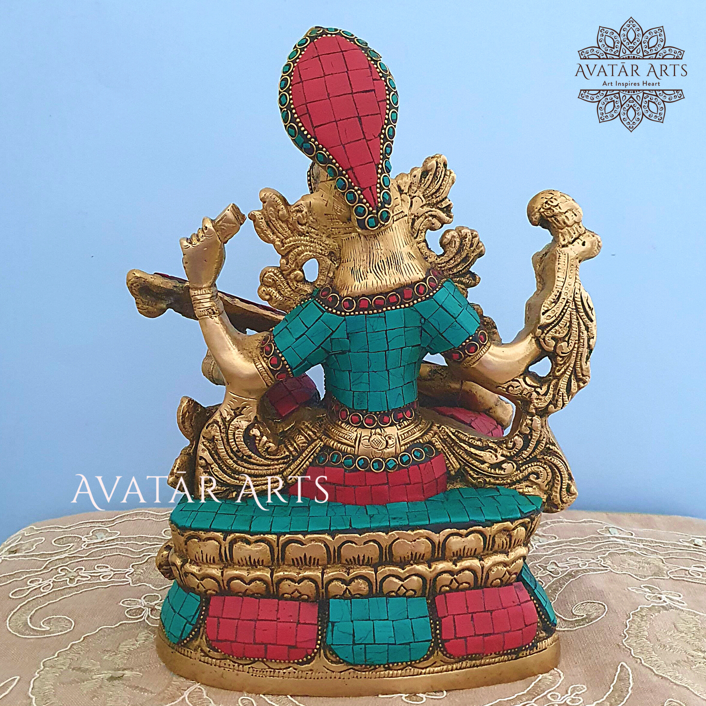 Brass Goddess Saraswati