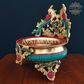 Brass Urli Bowl with Peacock Carving