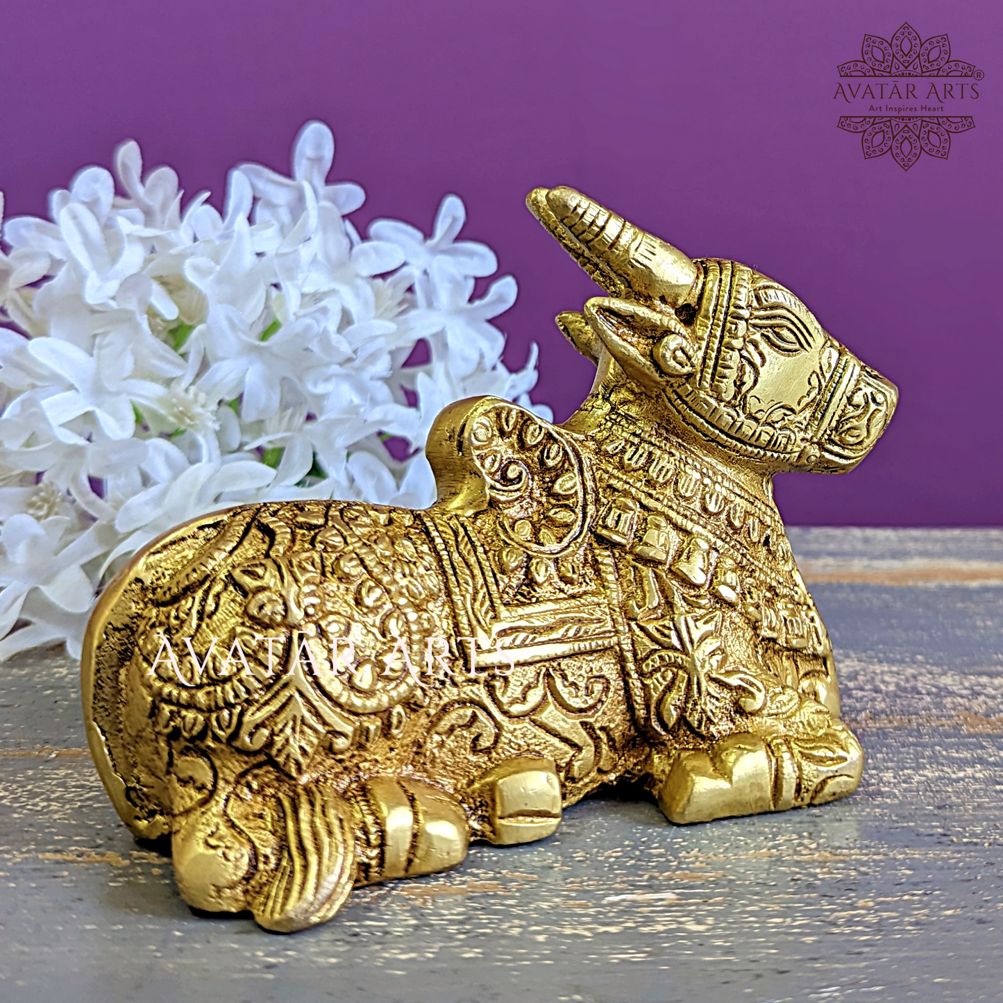 Nandi Statue in Brass