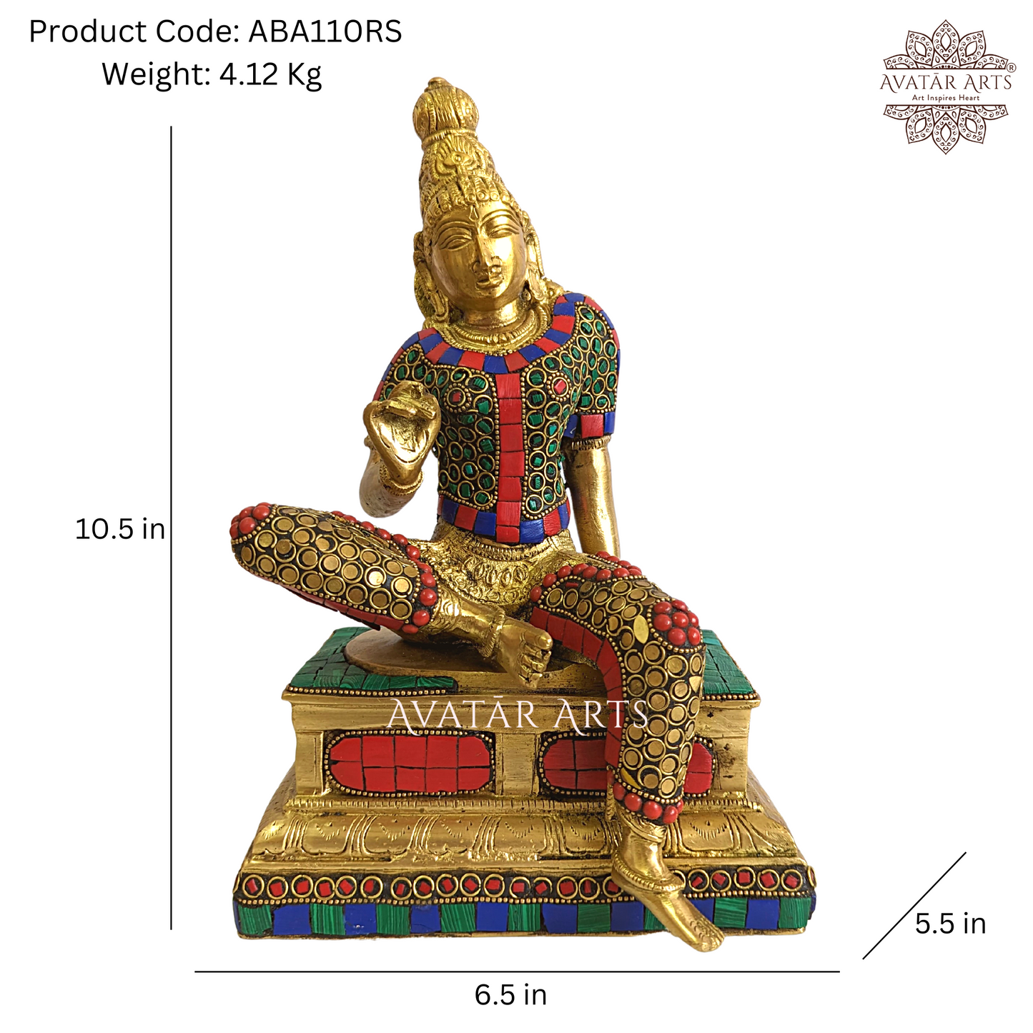 Goddess Parvati Idol in Brass