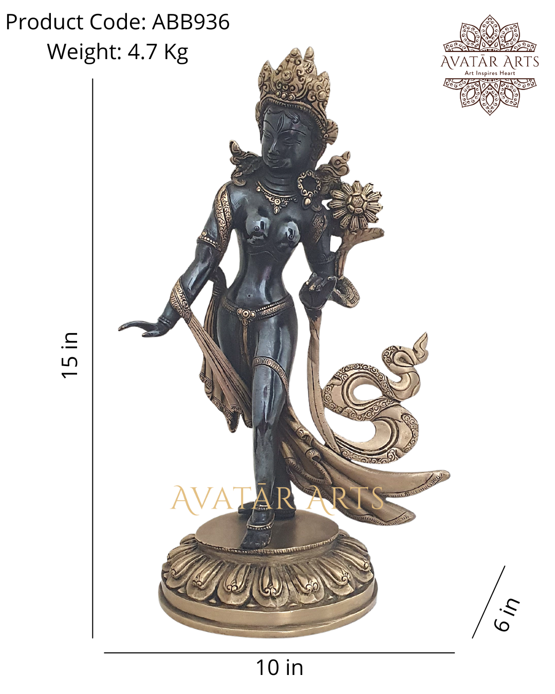 Goddess Tara In Brass