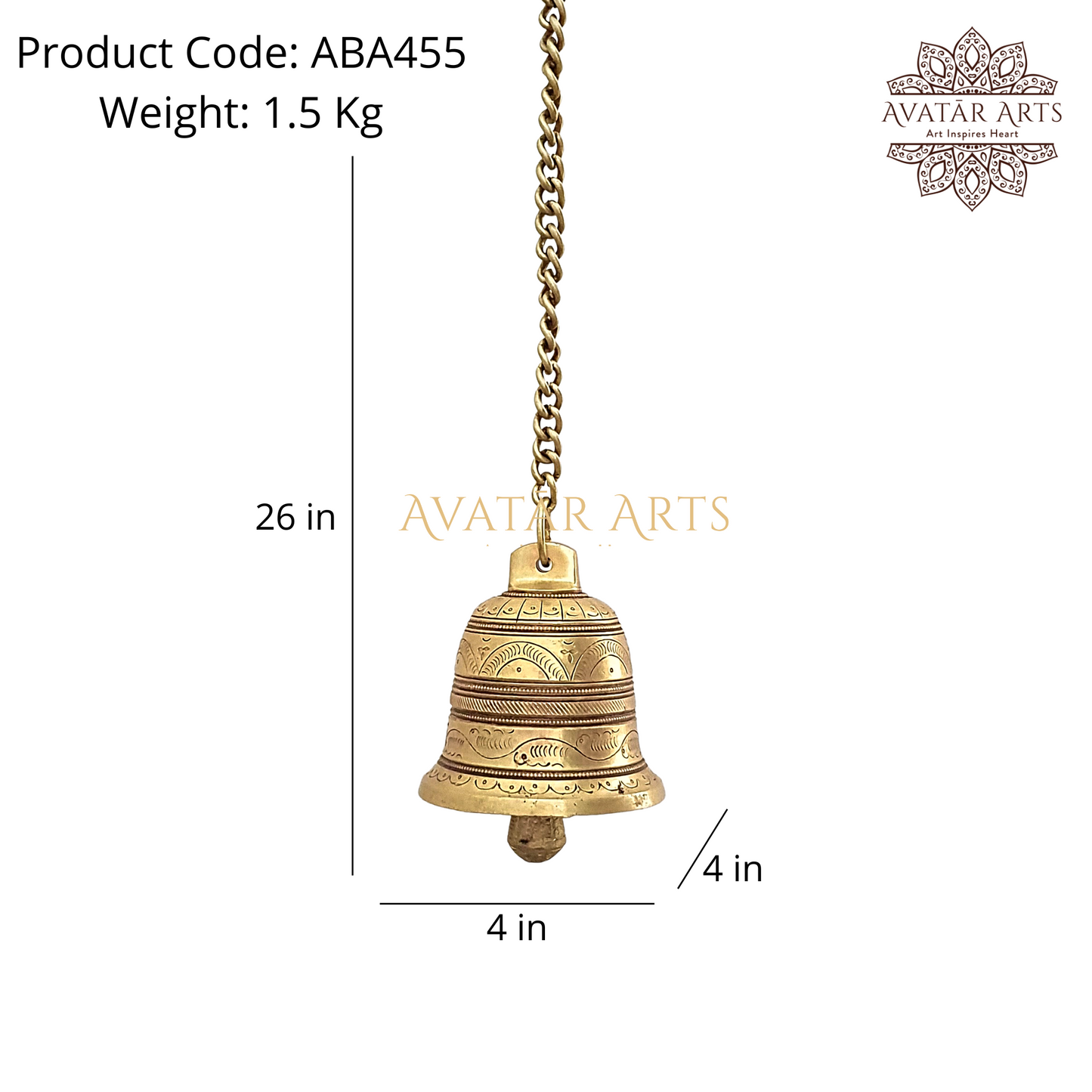 Hanging Bell In Brass