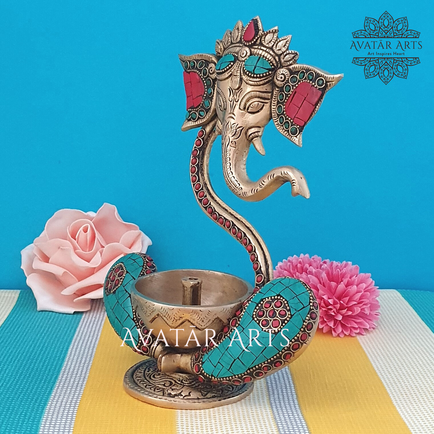 Brass Ganesha Diya