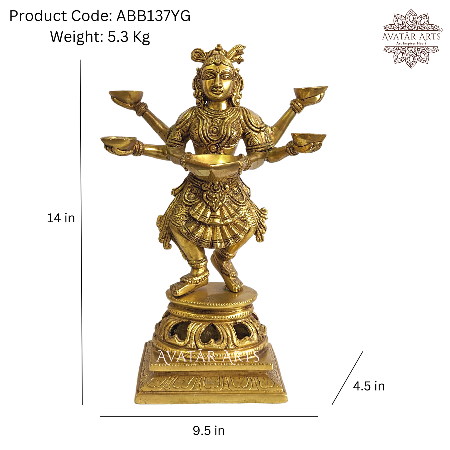 Deeplakshmi Idol in Brass