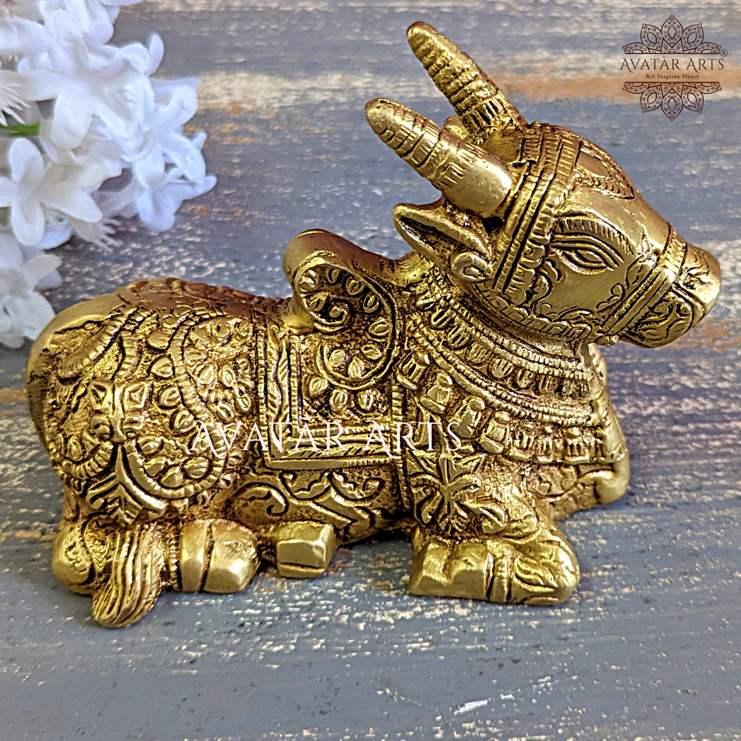 Nandi Statue in Brass