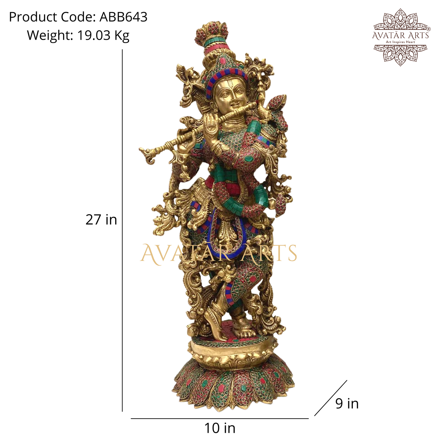 Shree Radha Krishna Idol For Home Temple