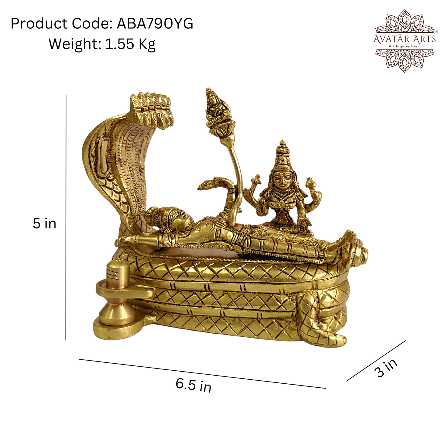 Lord Padmanabhaswamy Idol in Brass