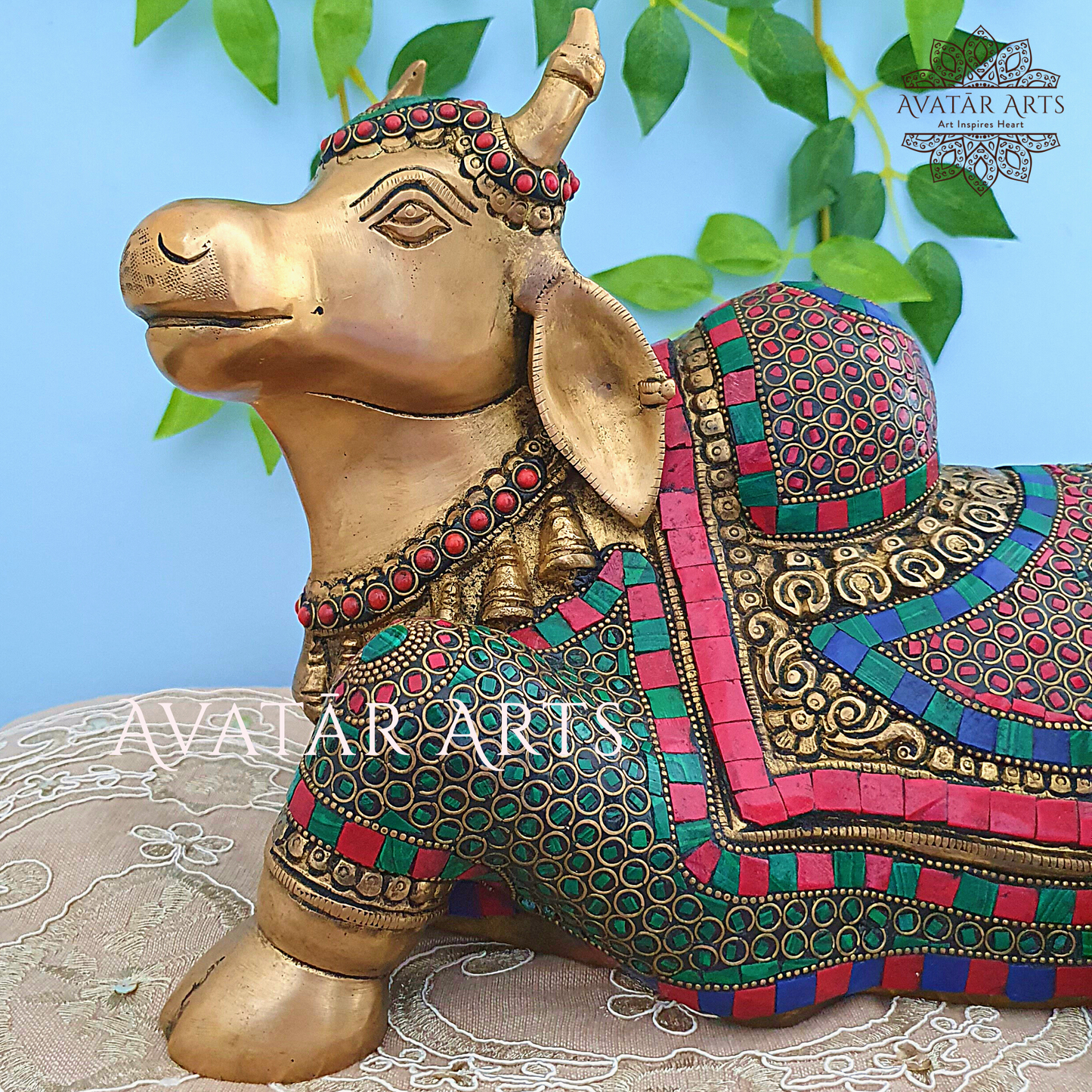 Lord Nandi Statue in Brass