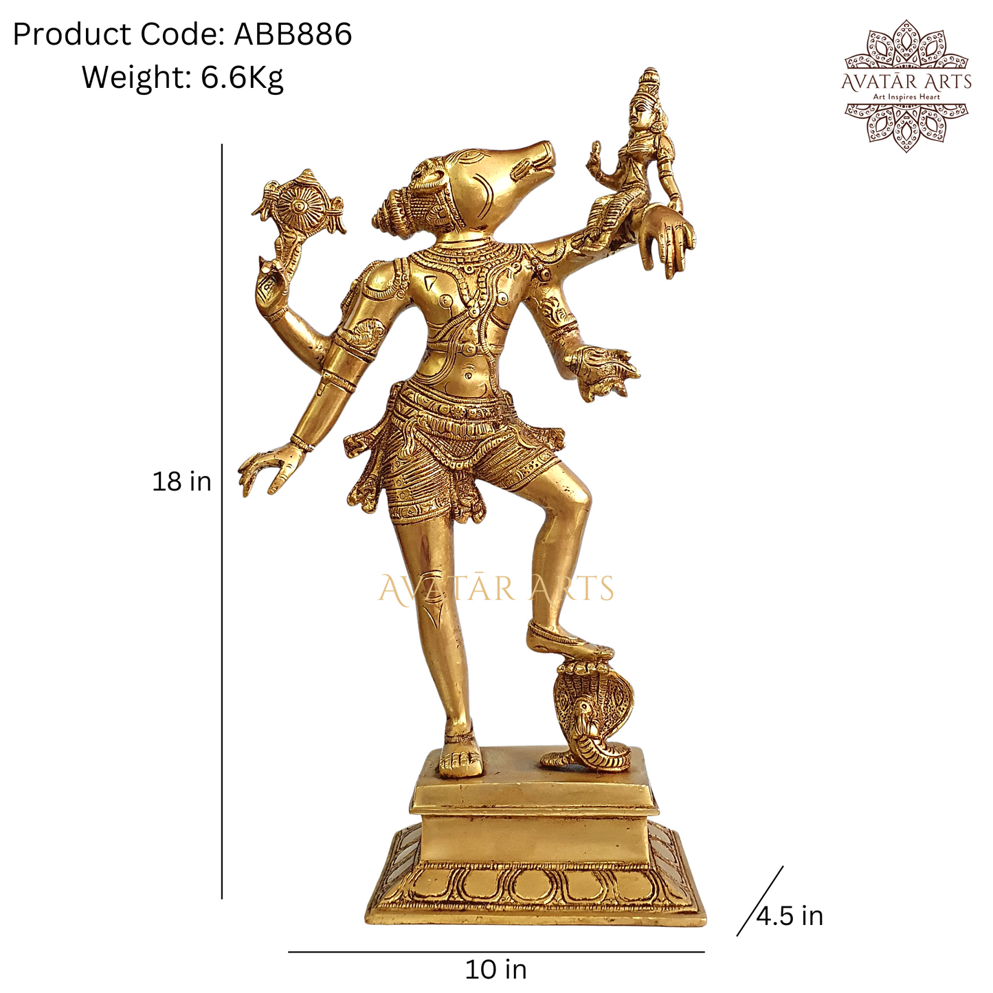 Lord Varaha with Bhudevi Idol In Brass For Home Temple