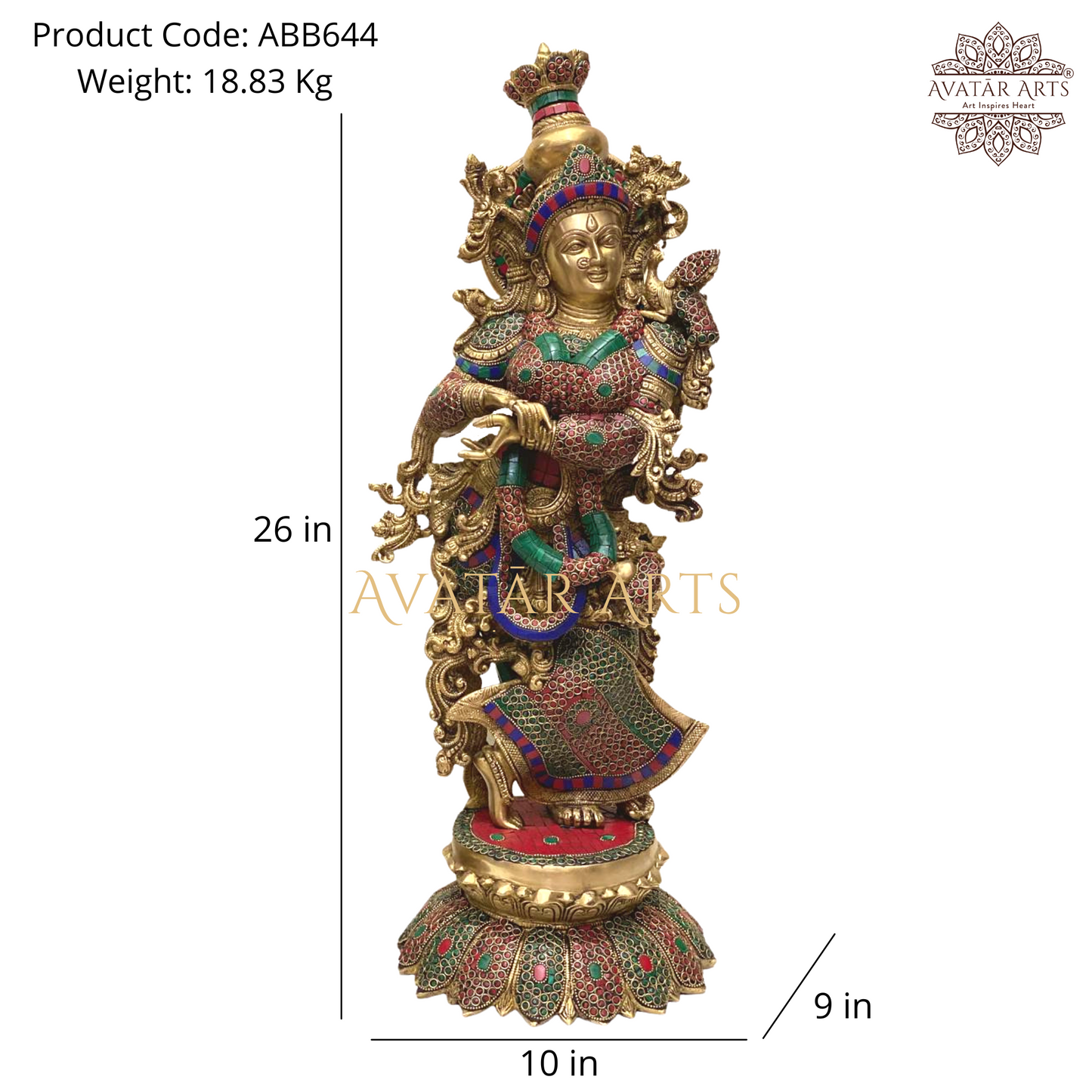 Shree Radha Krishna Idol For Home Temple