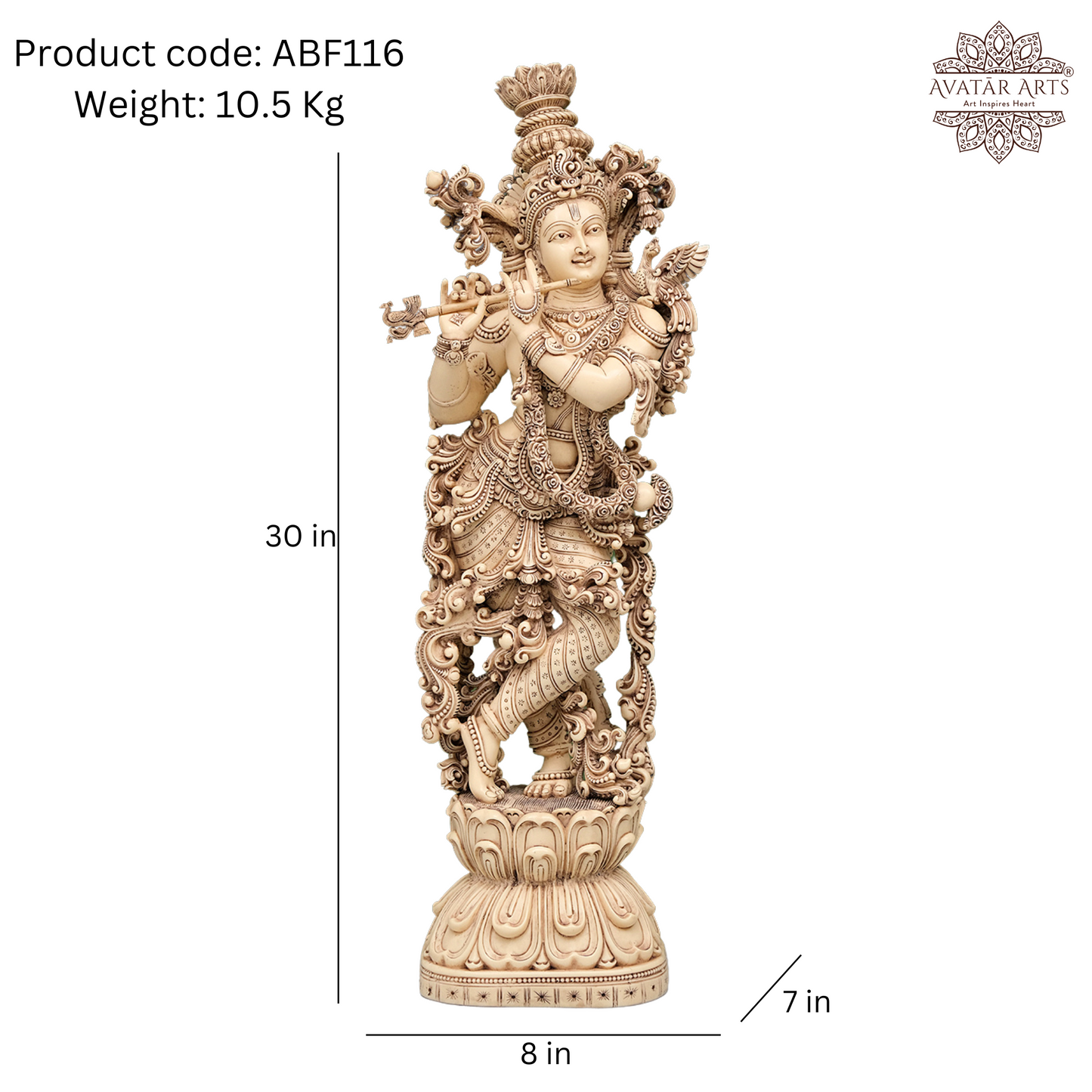 Lord Krishna Idol For Home Temple