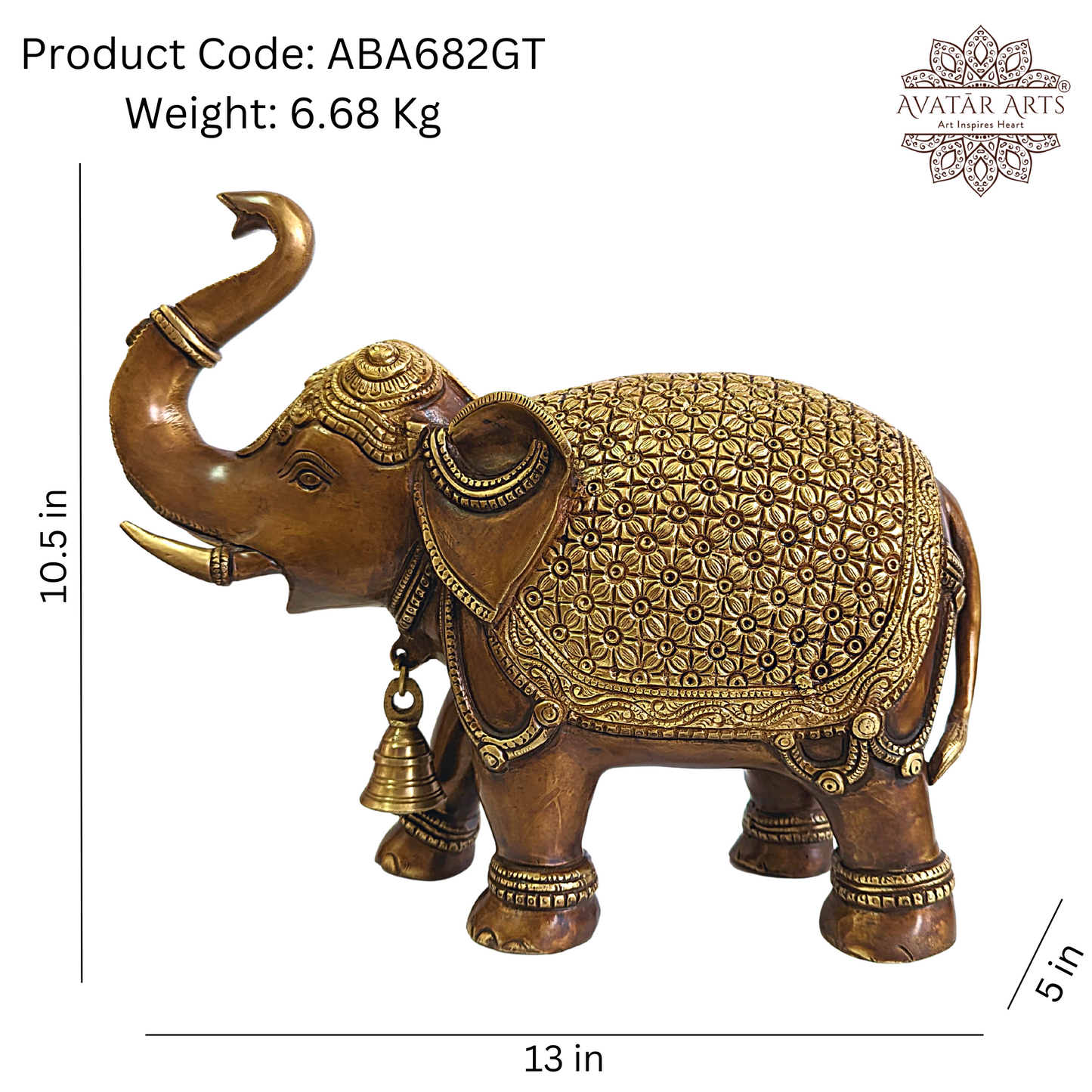 Uptrunk elephant for home decor