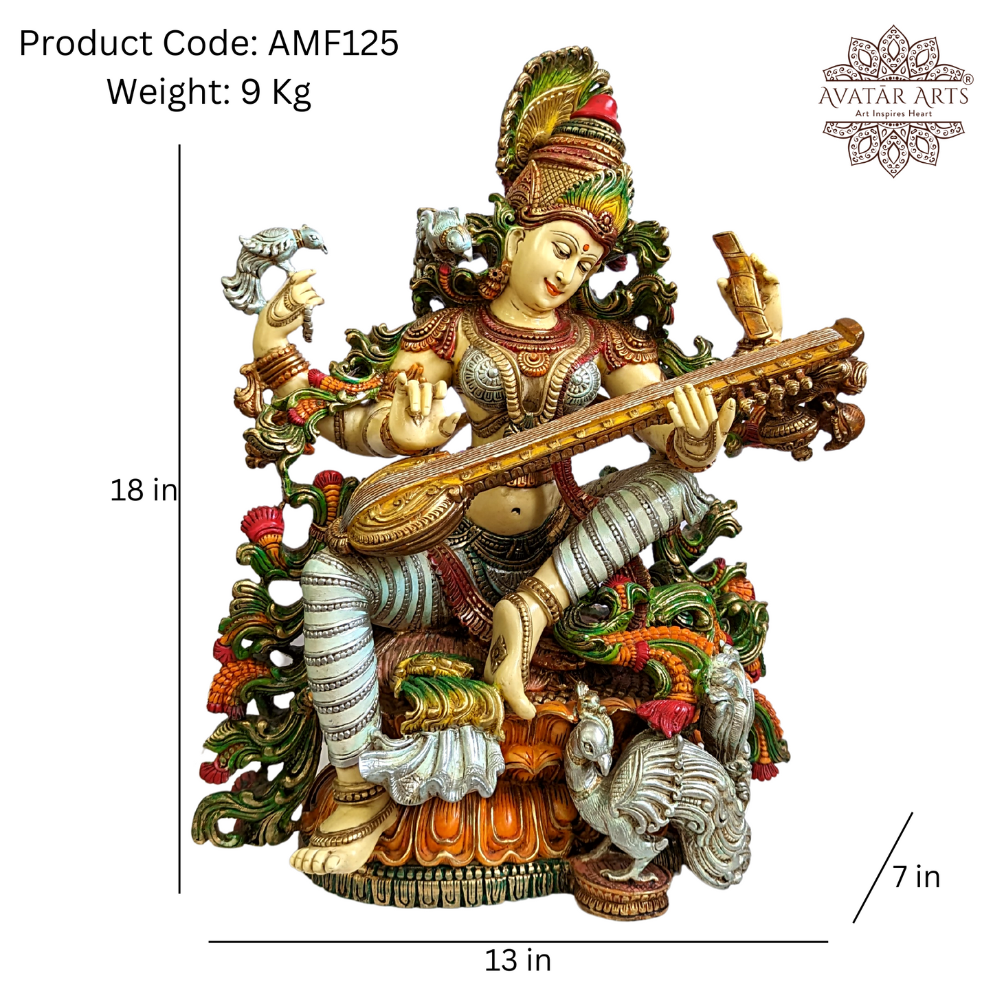 Goddess Saraswarti Idol