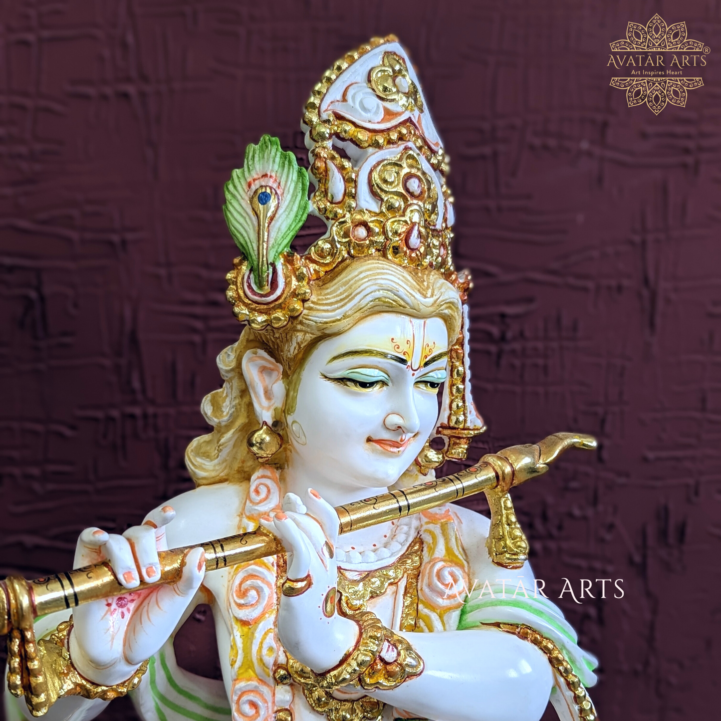 Lord Krishna Idol In Culture Marble